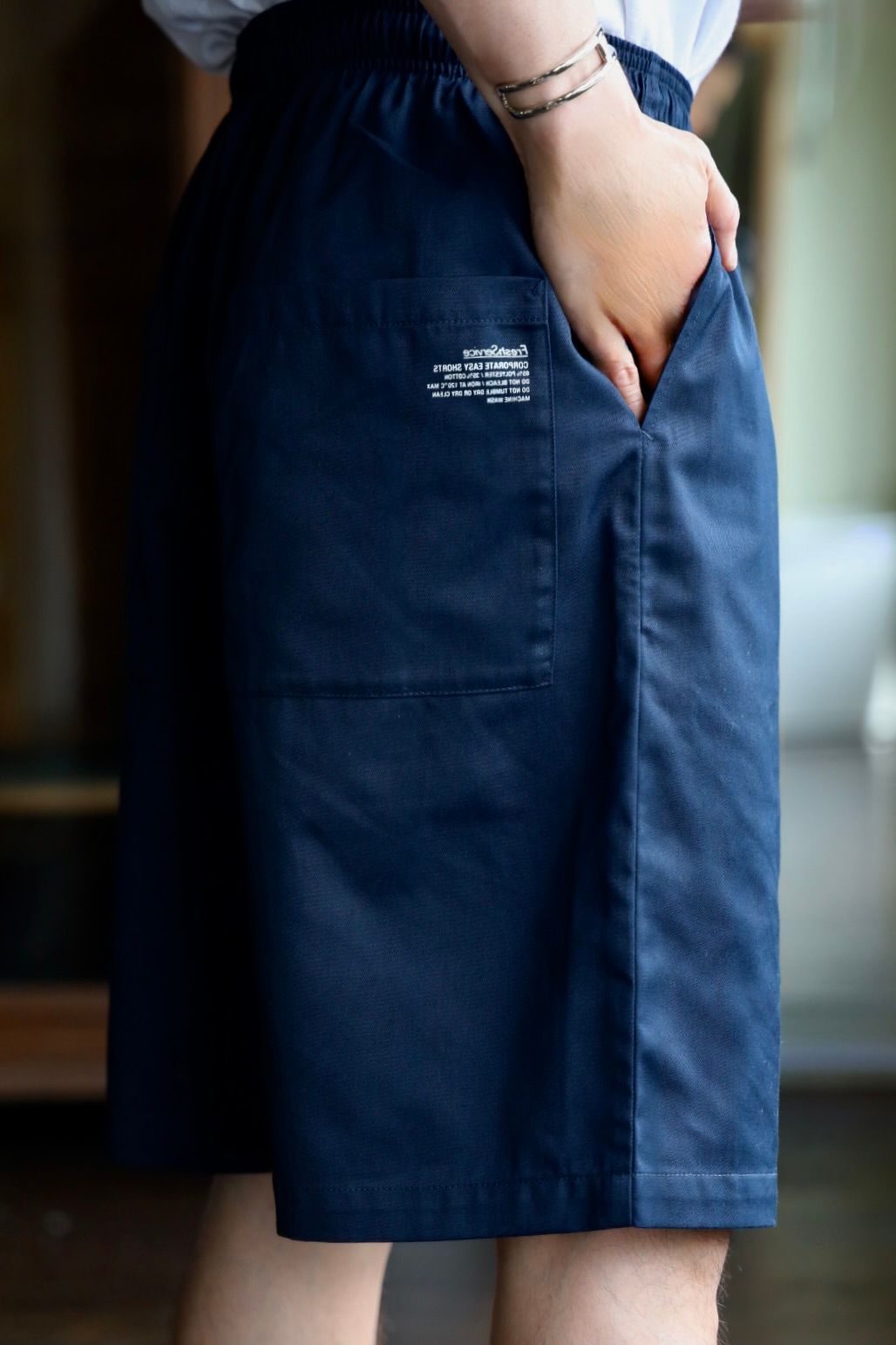 フレッシュサービス CORPORATE EASY SHORTS(NAVY)
