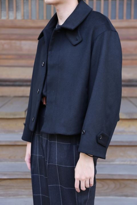 YOKE 新作 3WAY BAL COLLAR SHARE COAT(YK20AW0135C)"BLACK"style.2020.10.10.