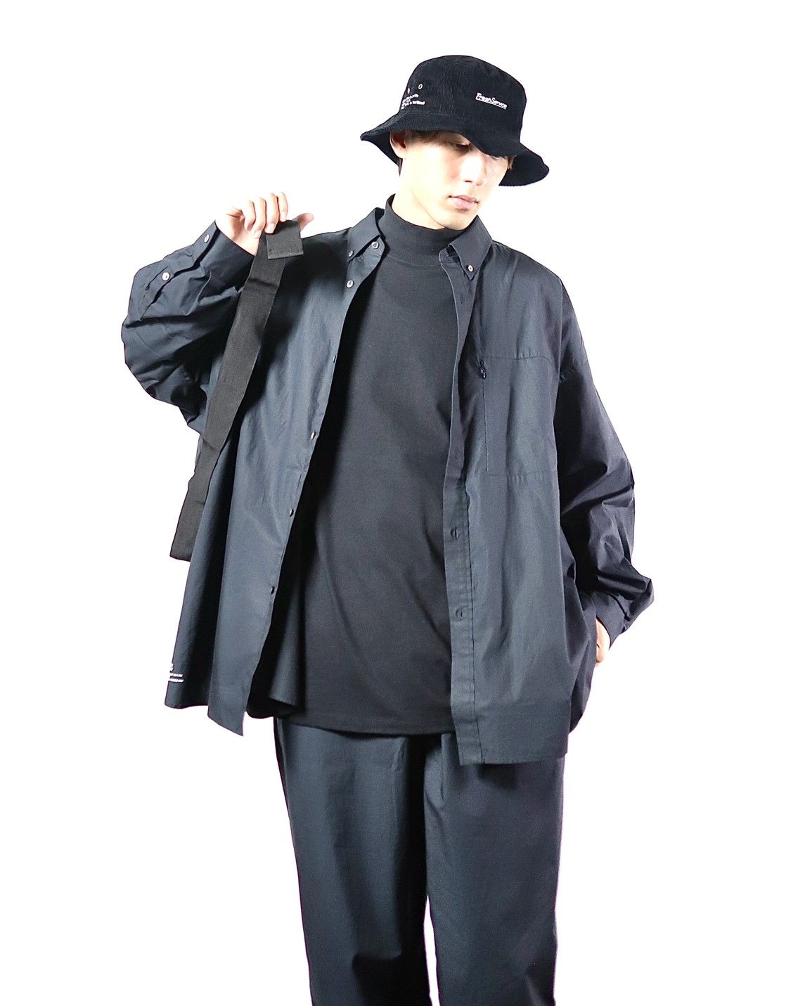 FreshService フレッシュサービス UTILITY B.D SHIRT"BLACK"スタイル