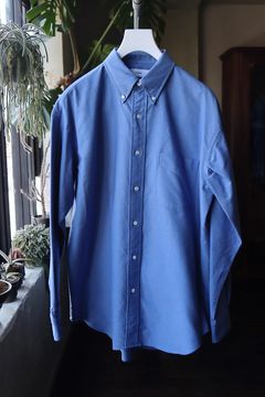 グラフペーパー24SS Oxford L/S B.D Box Shirt (GM241-50020B) SAX