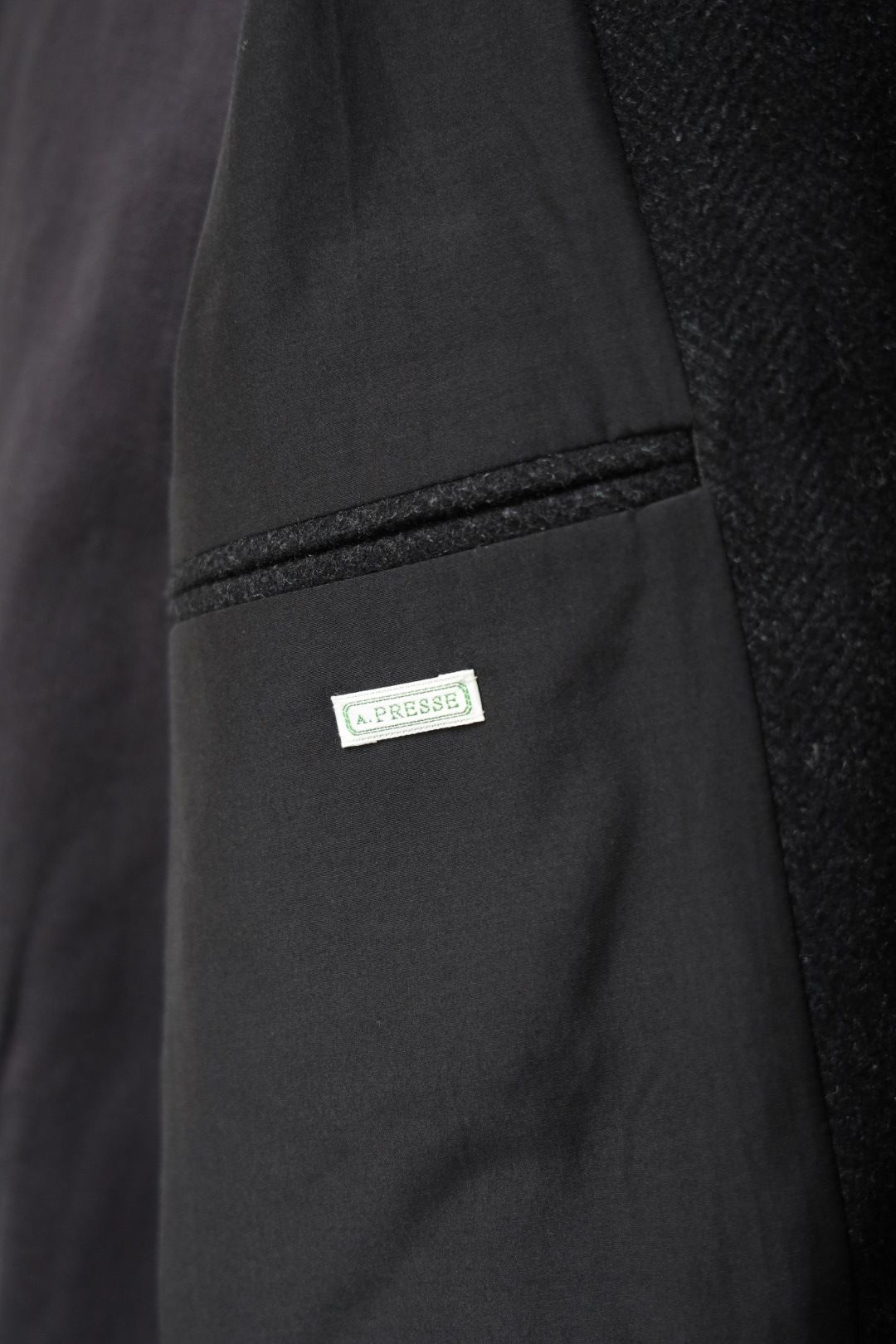 アプレッセ 2025 STYLE2 Silk Cashmere Tweed Collarless Jacket(25AAP-01-20)CHARCOAL☆9月27日(土)発売！