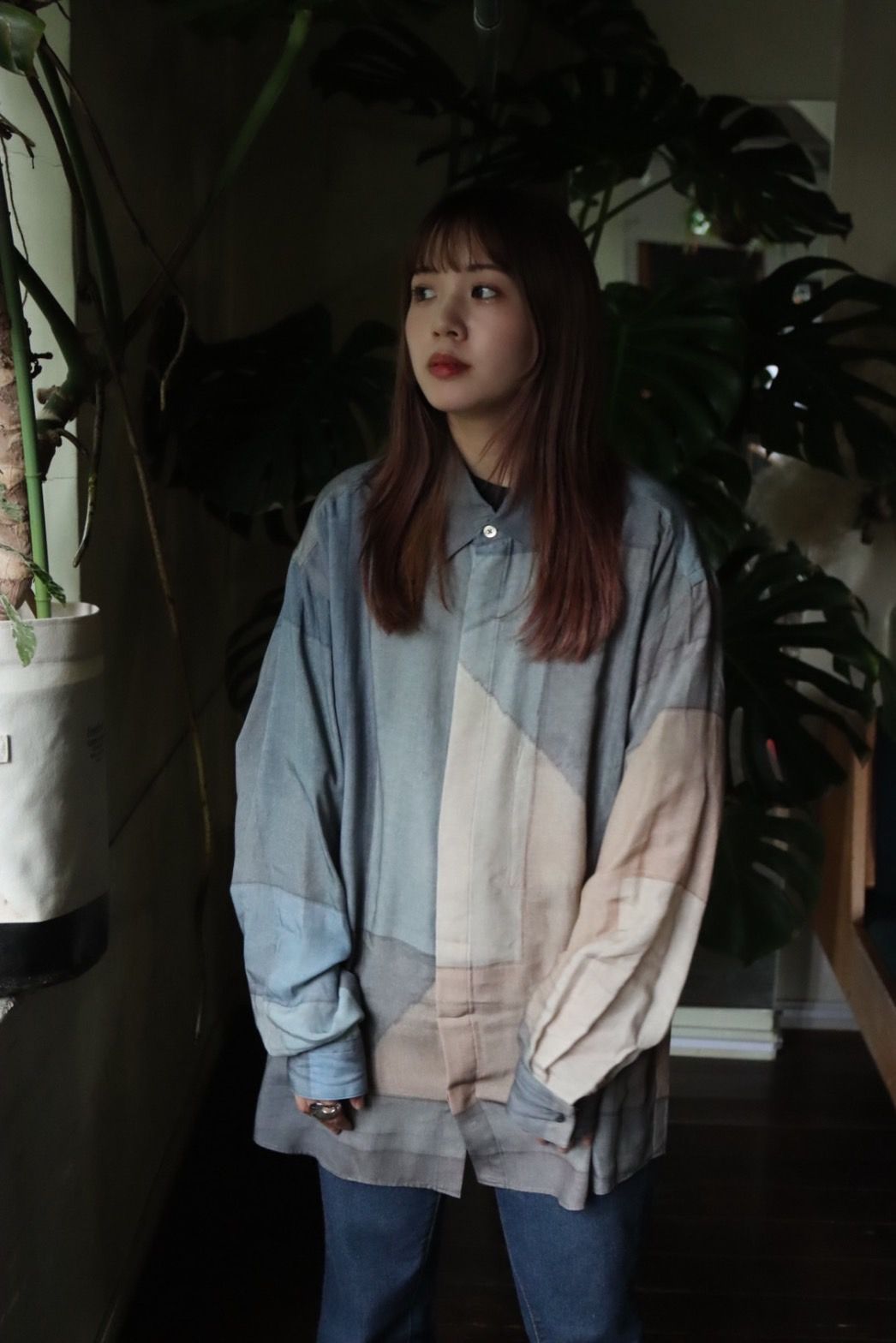 YOKE Printed Regular Collar Shirt