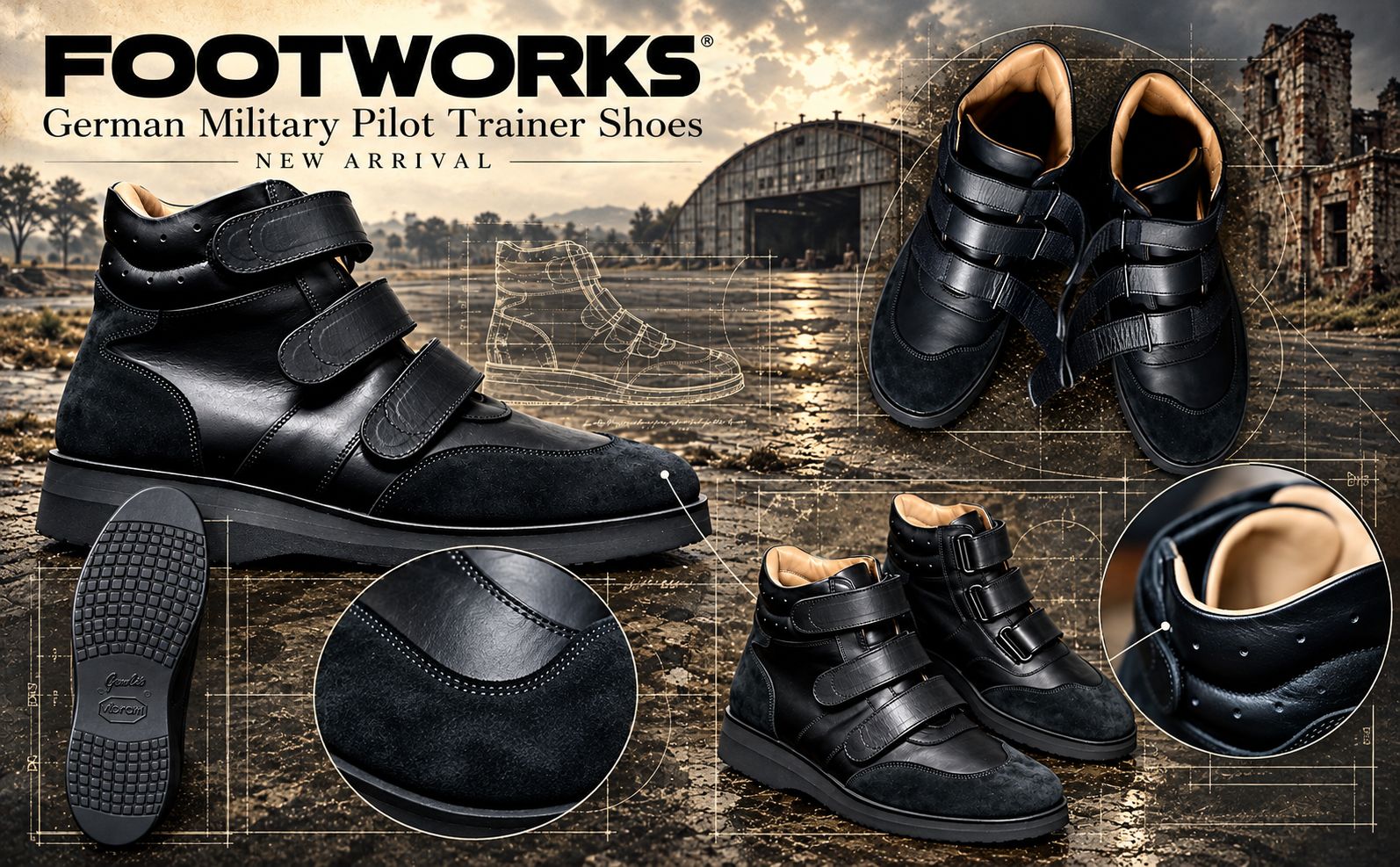 FOOTWORKS "German Military Pilot Trainer Shoes" 発売！