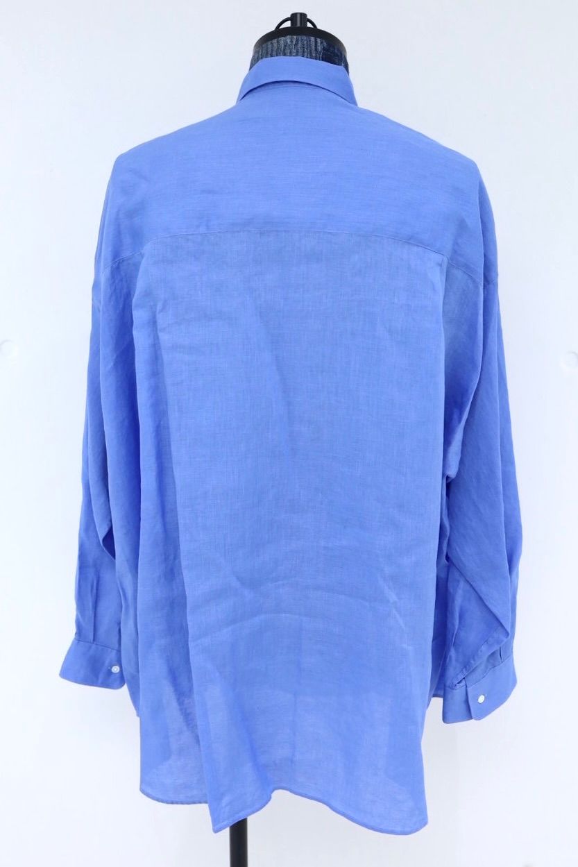 グラフペーパー Linen L/S Oversized Regular Collar Shirt(GM262-50039B)BLUE☆6月20日(土)発売！