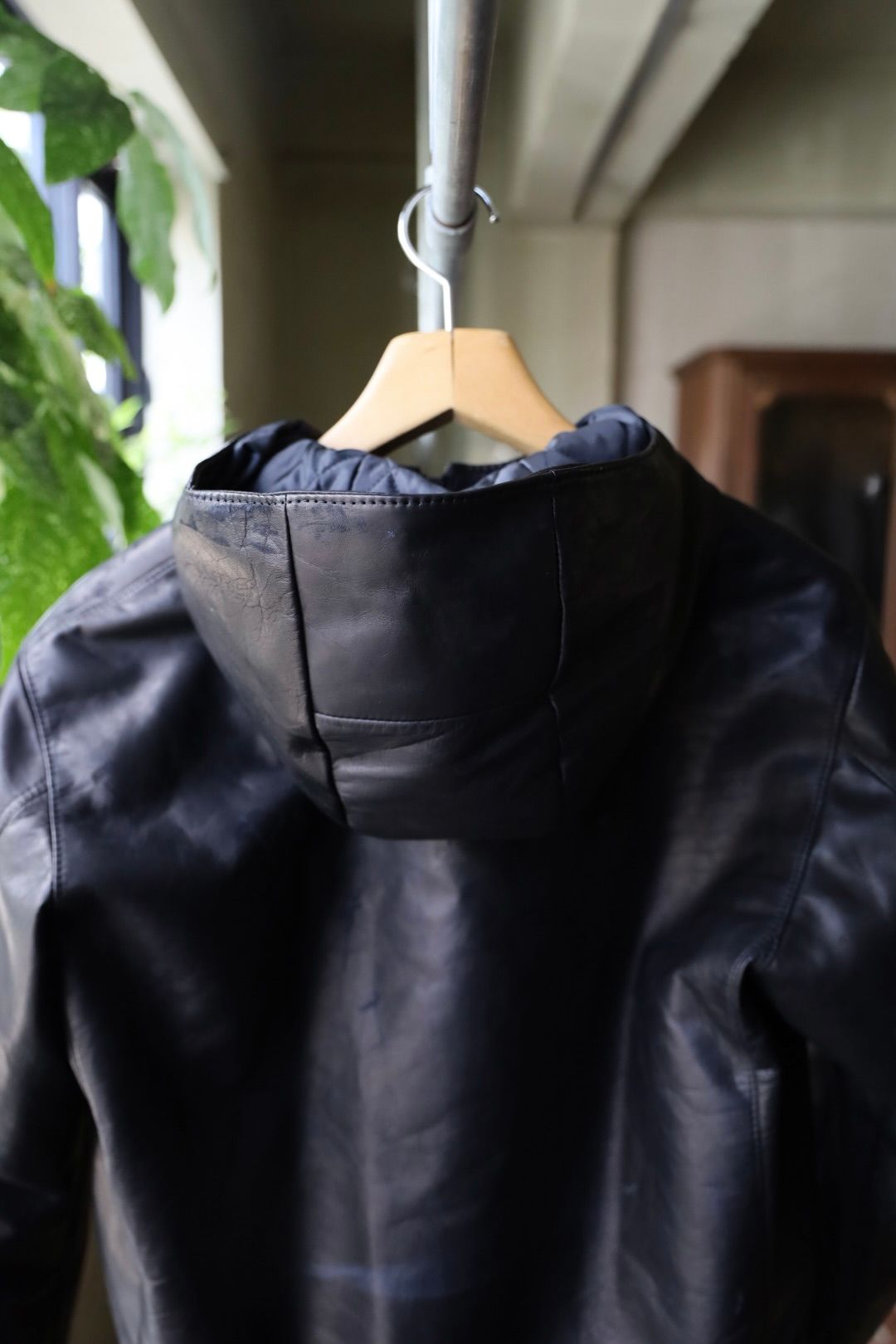 トーキングアバウト ジ アブストラクション 25AW DAMAGE LEATHER PARKA (2526AW-J-007)BLACK☆新作発売！