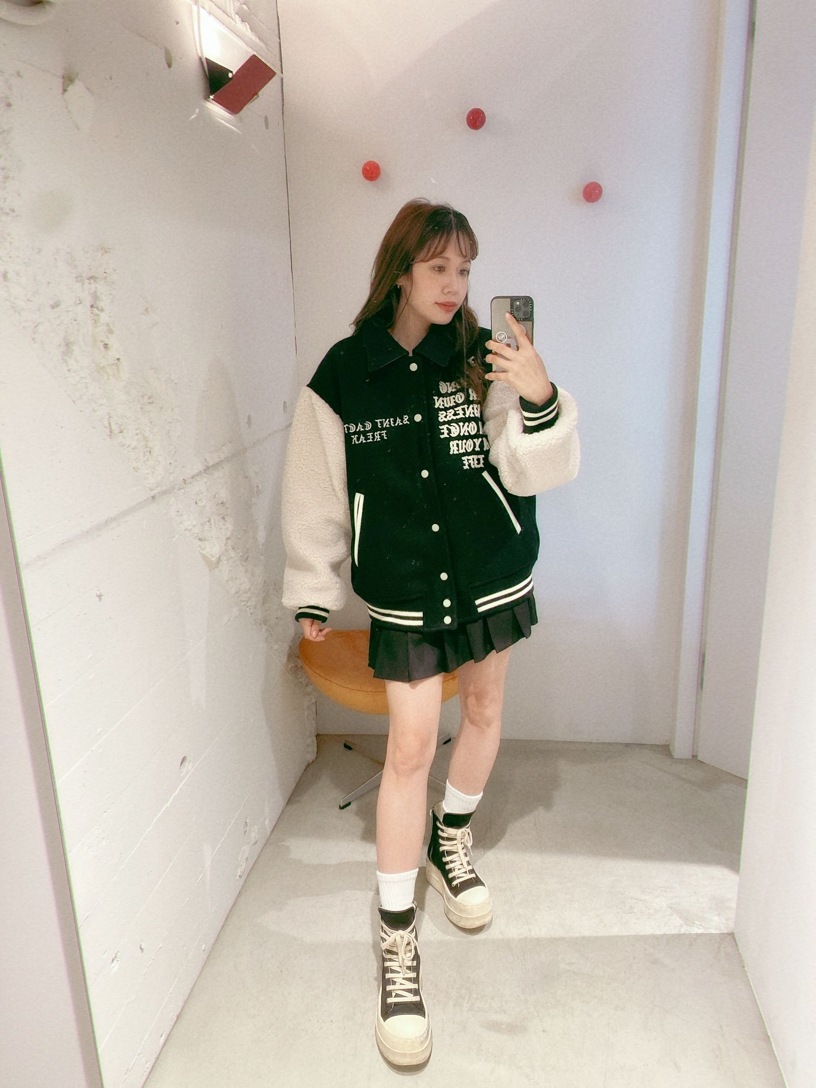 セントマイケル24AW LMA CP_VARSITY JKT(SM-YS1-0000-C08)BLACK