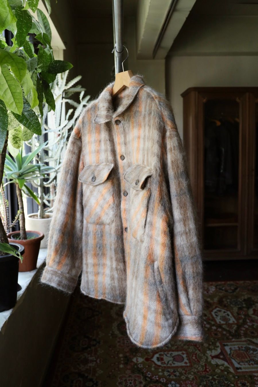 イズネス 25AW CPO SHIRT JACKET (25AW_29_1003AWSH01SW)BEIGE×ORANGE☆新作発売！