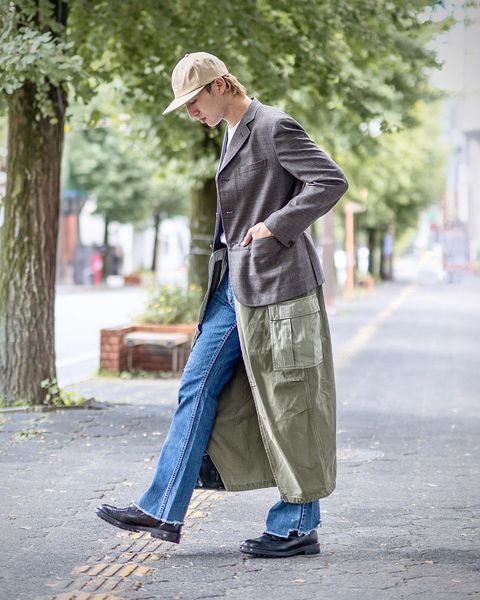 ジュンヤワタナベマン24AW ウールチェック×綿ヘリンボーンコート スタイル 8月3日(土)新作発売！