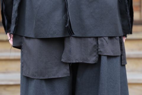 Yohji Yamamoto pour Homme 2020AW 新作 M-3BS 重ねST止レイヤードジャケット(HR-J10-802)style.2020.11.23.