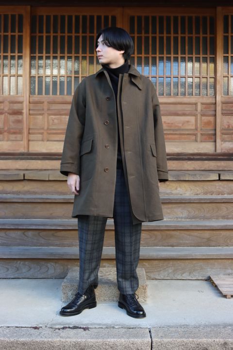 A.PRESSE  Motorcycle Half Coat"OLIVE"style