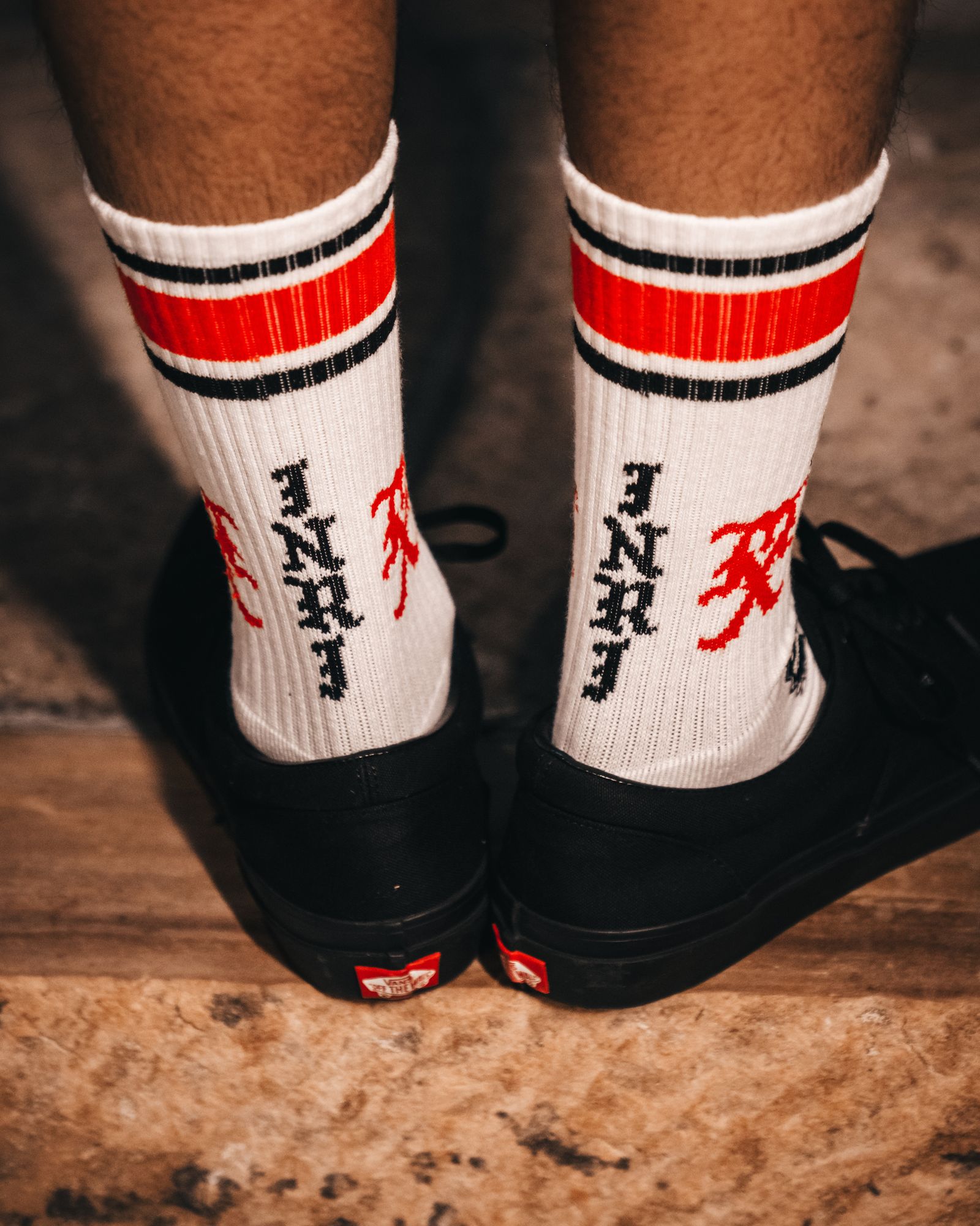 セントマイケル SINNER SOCKS (SM-HR1-0000-107)WHITE/RED★10月11日(土)発売！