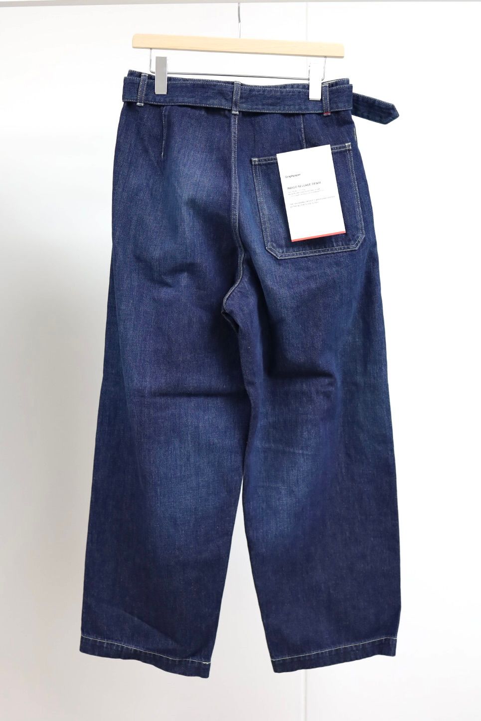 グラフペーパー Selvage Denim Belted Pants(GU261-40064DB)INDIGO_DARK FADE★1月24日(土)発売！
