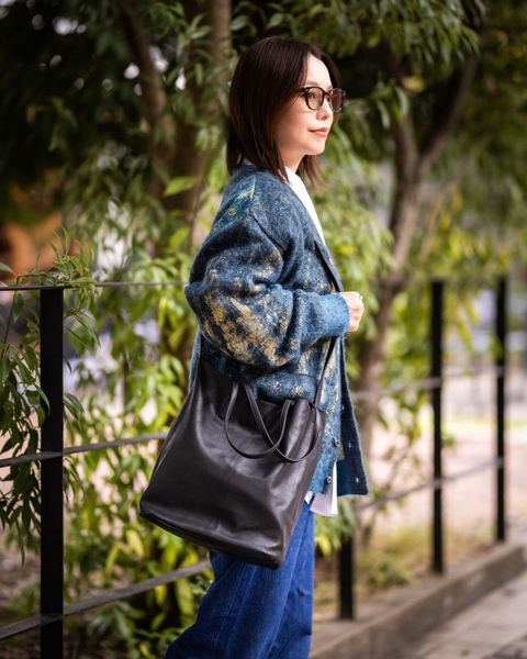 YOKE Abstract Jaquard Mohair Cardigan style 2025.11.29