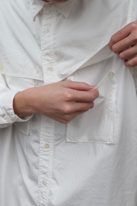 Graphpaper Garment Dyed Poplin Umbrella Yoke Shirt(GM211-50032) style.2021.1.24.