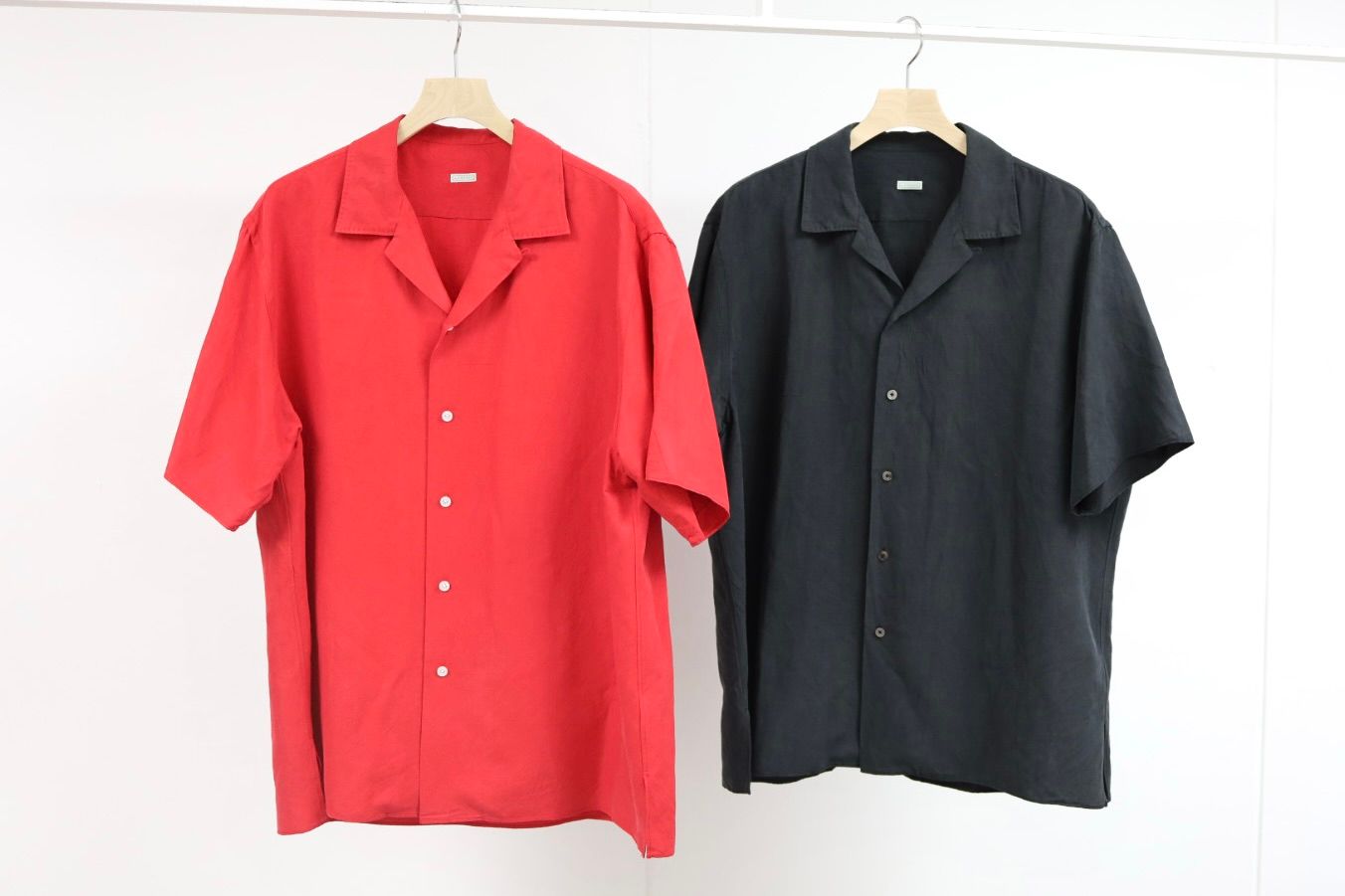 アプレッセ 2026 STYLE1  Vintage Silk Linen S/S Open Collar Shirts(26SAP-02-09)RED☆4月11日(土)発売！
