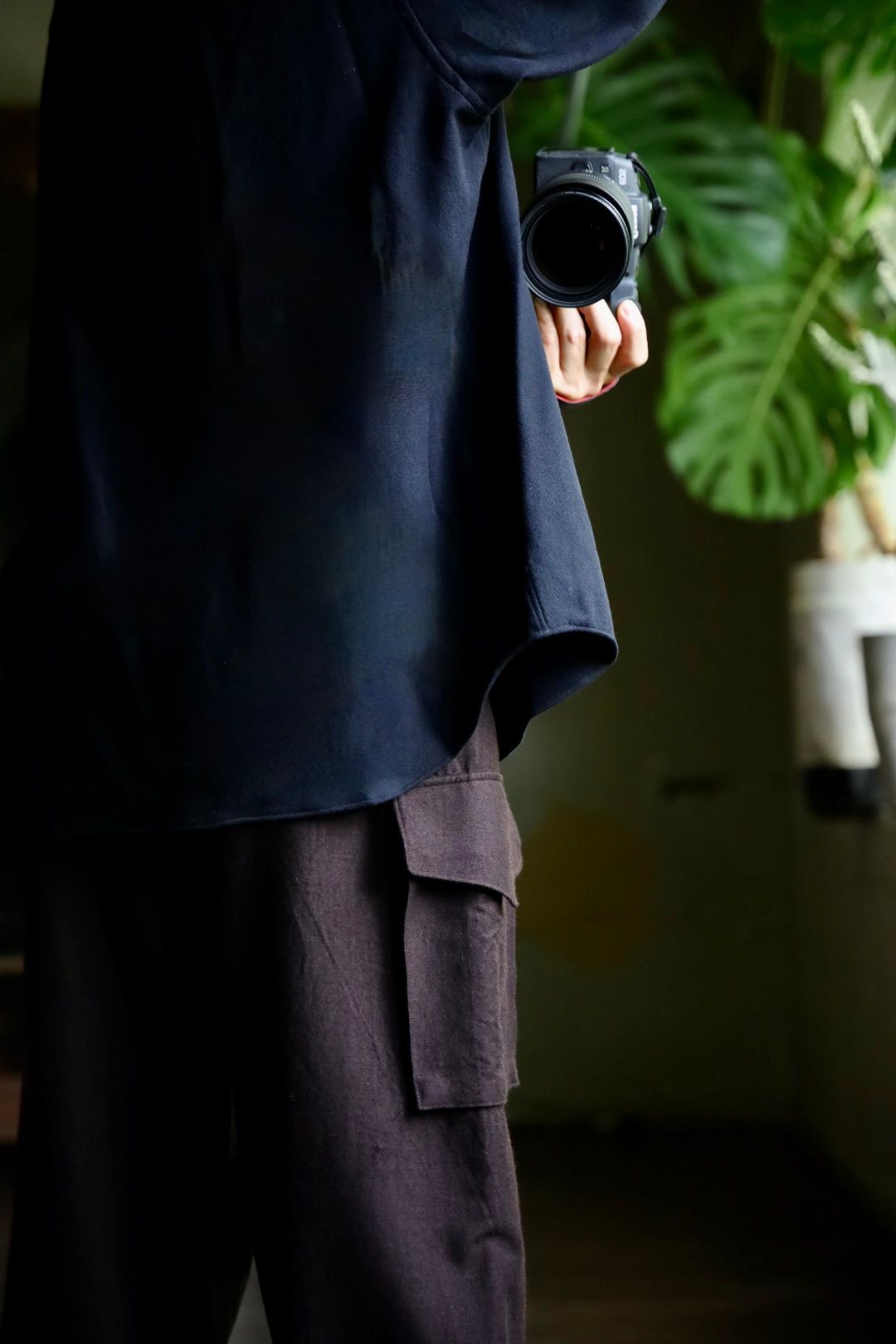 A.PRESSE Wool Skipper Shirtスタイル