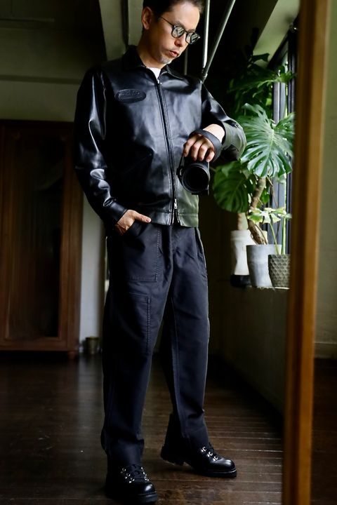 LASTMAN 24AW ラストマン大久保篤志 LEATHER DRIZZLER JACKETスタイル2024.10.25.