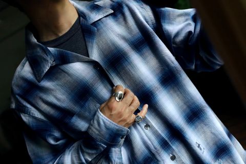 BOW WOW RAYON CHECK SHIRTS REPAIREDスタイル