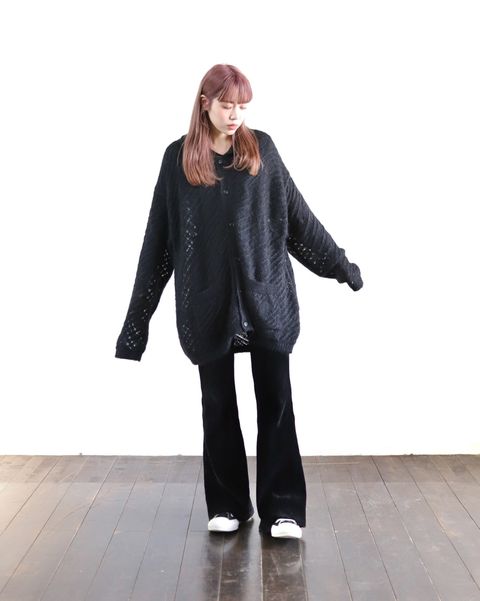 YOKE 新作SILK MOHAIR BUTTONED CARGIGAN style.2024.2.3