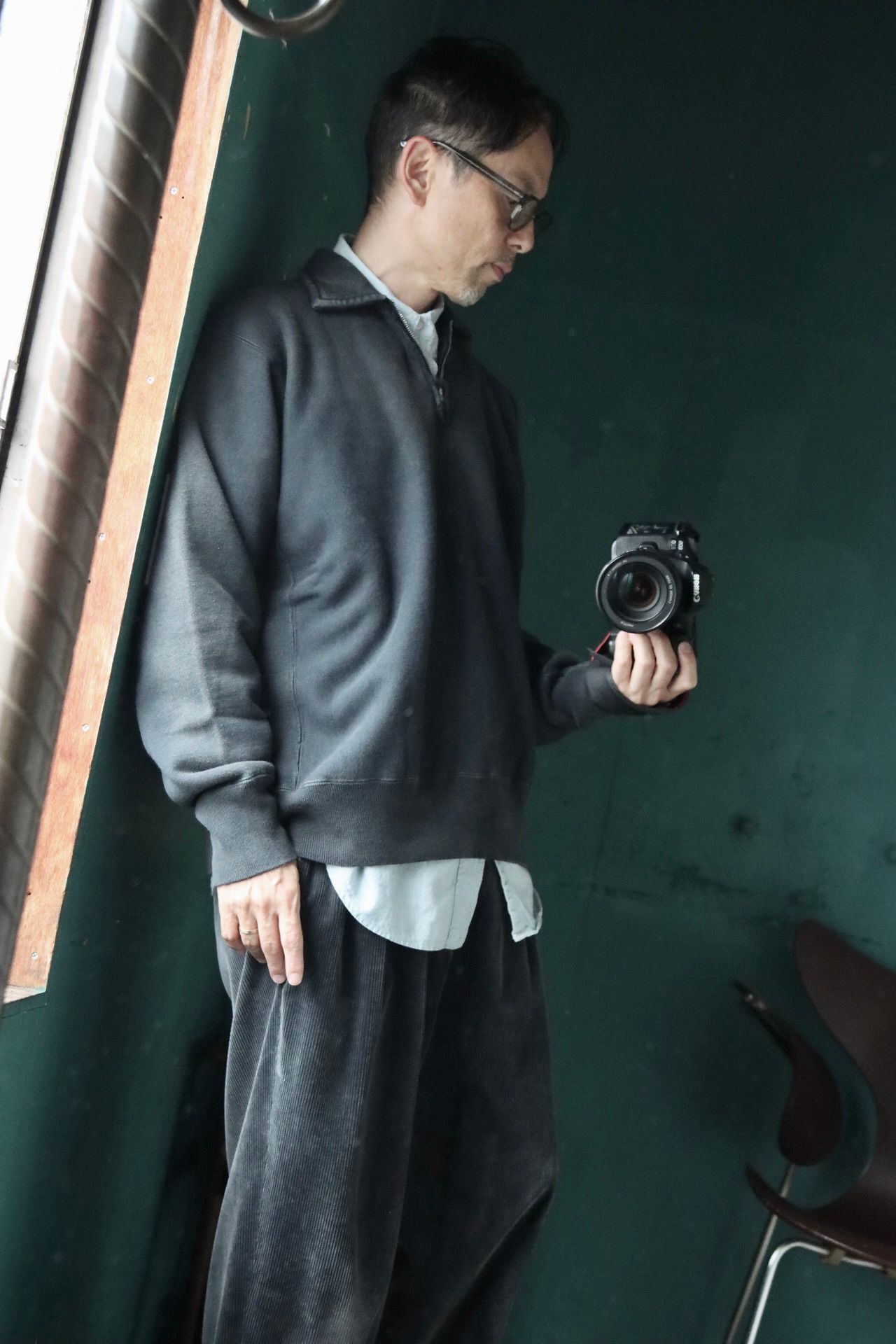 アプレッセ 2025 STYLE2 Vintage Half Zip Sweatshirt(25AAP-05-09)BLACK☆8月9日(土)発売！