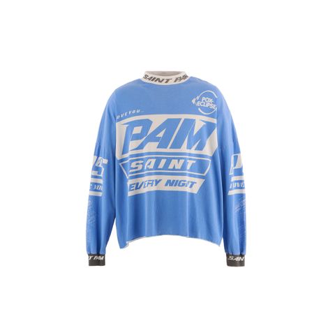 セントマイケル Tシャツ SAINT PAM LS TEE(SM-HR1-0000-C28)BLUE★9月27日(土)発売！