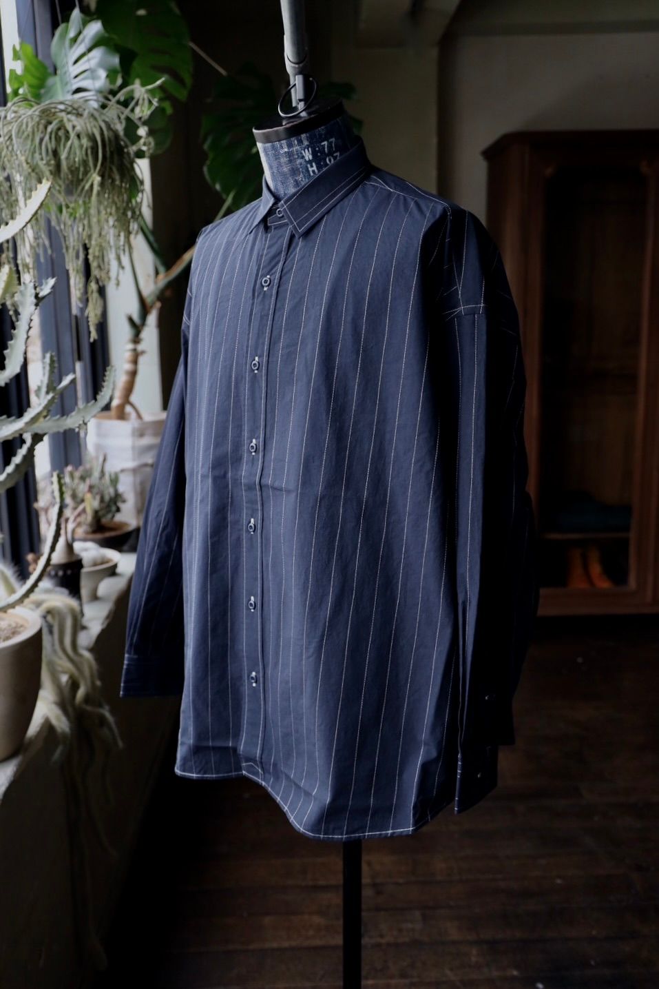 S.F.C 25SS エスエフシー STITCHED SFC SHIRT(SFCSS25S04)Navy