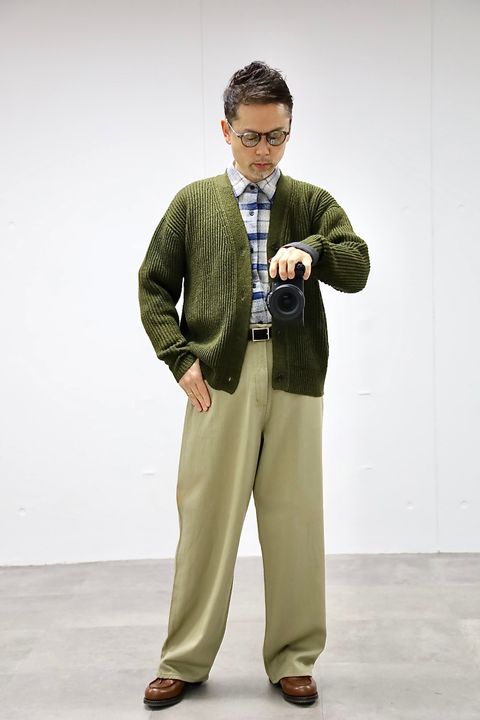 A.PRESSE 2026 STYLE1 Washed Silk Cotton Pique Pantsスタイル