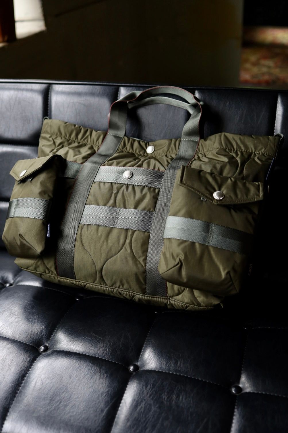 コムデギャルソンオム バッグ 2WAYキルティングTOTE BAG(HR-K206-051)KHAKI☆10月2日(金)発売！