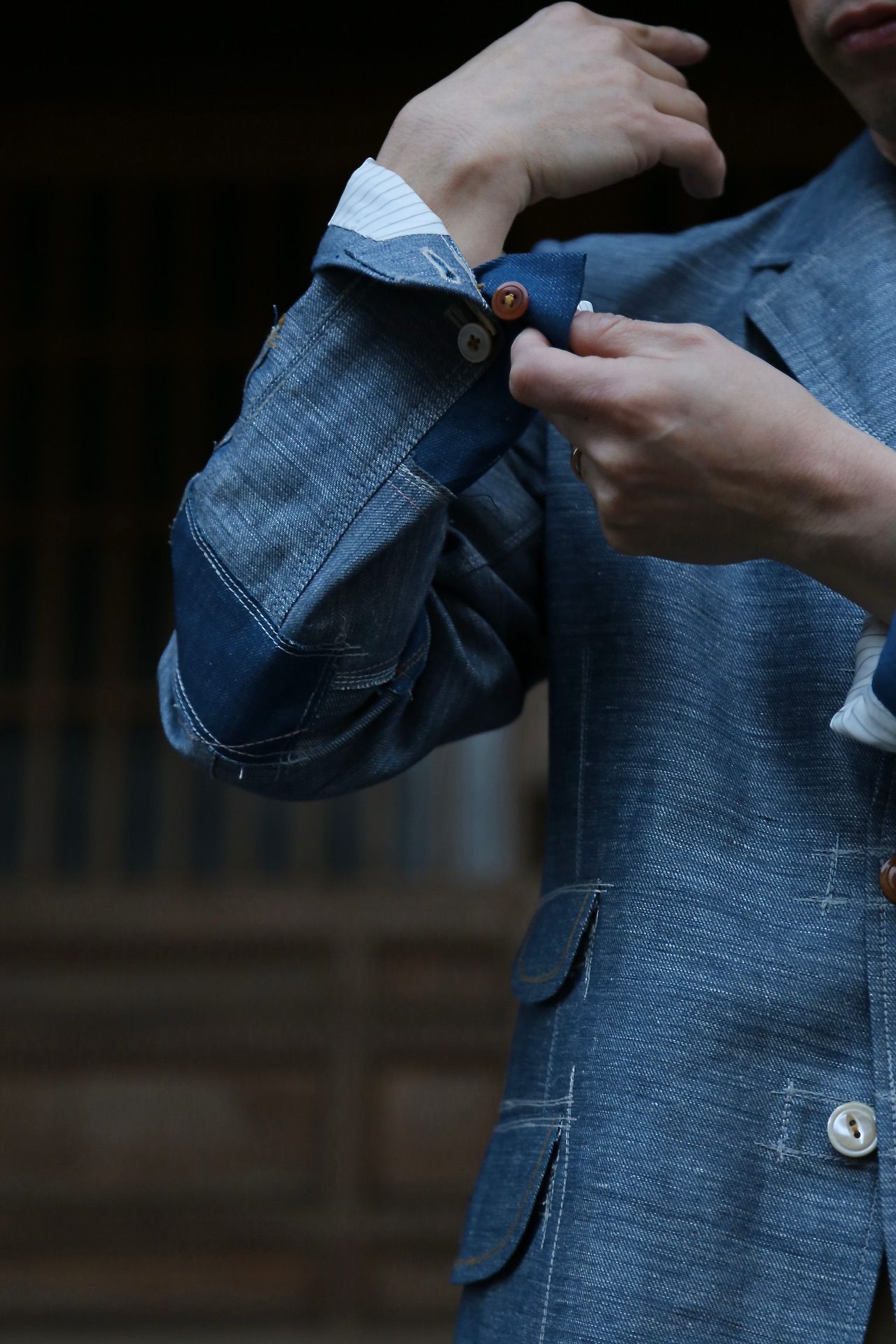 JUNYA WATANABE MAN 綿リネンデニムジャケットstyle.2021.2.7