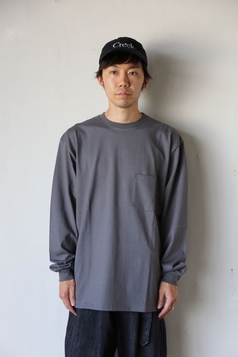 Graphpaper L/S Pocket Tee GRAY Style.2020.8.28.