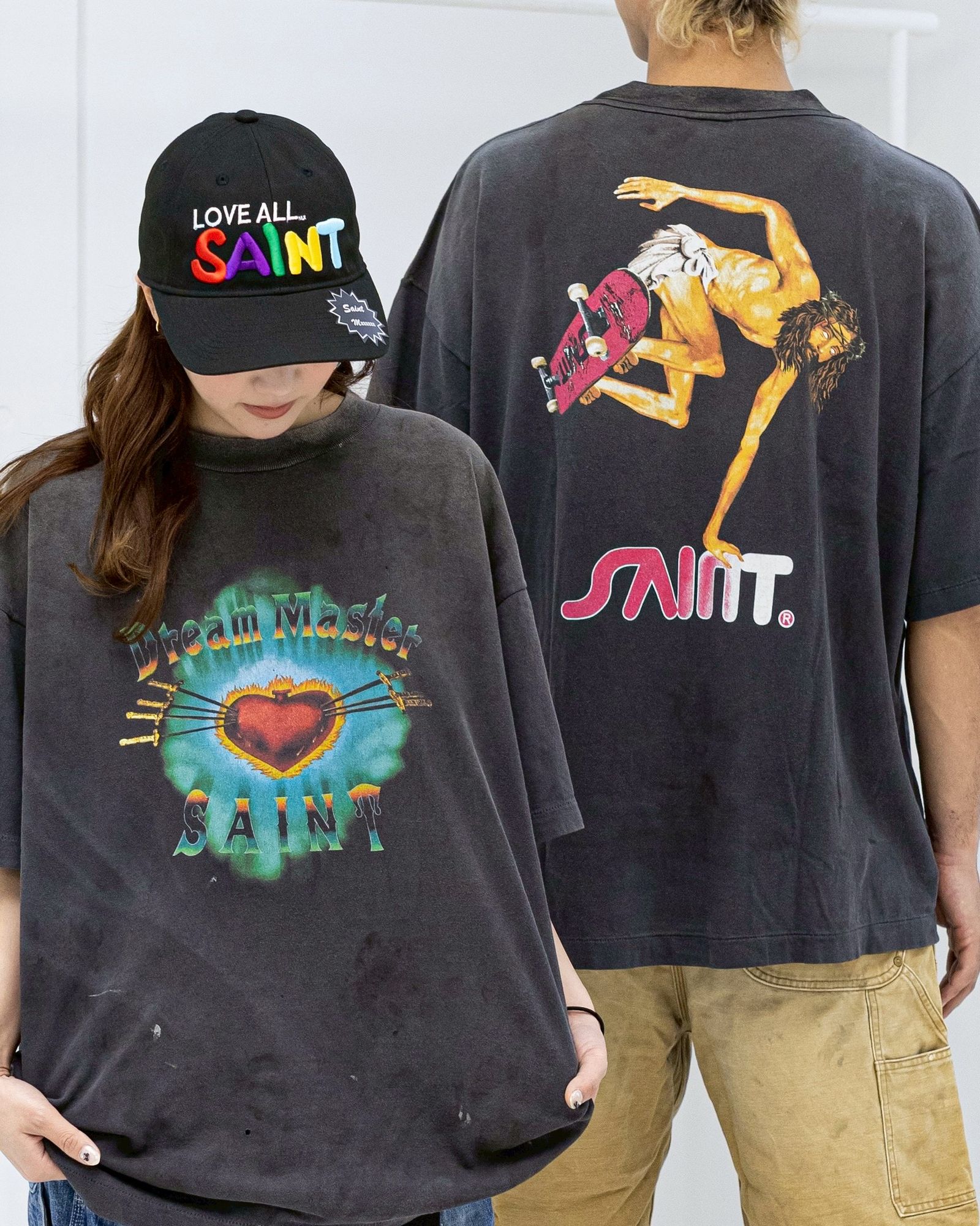 セントマイケル 26SS HEART_SS T-SHIRT(SM-MK8-0000-003)BLACK