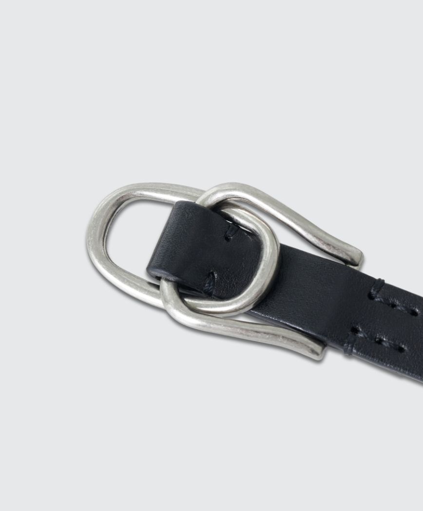 ヨーク 25FW Double Buckel Leather Belt(YK25FW01139A)BLACK