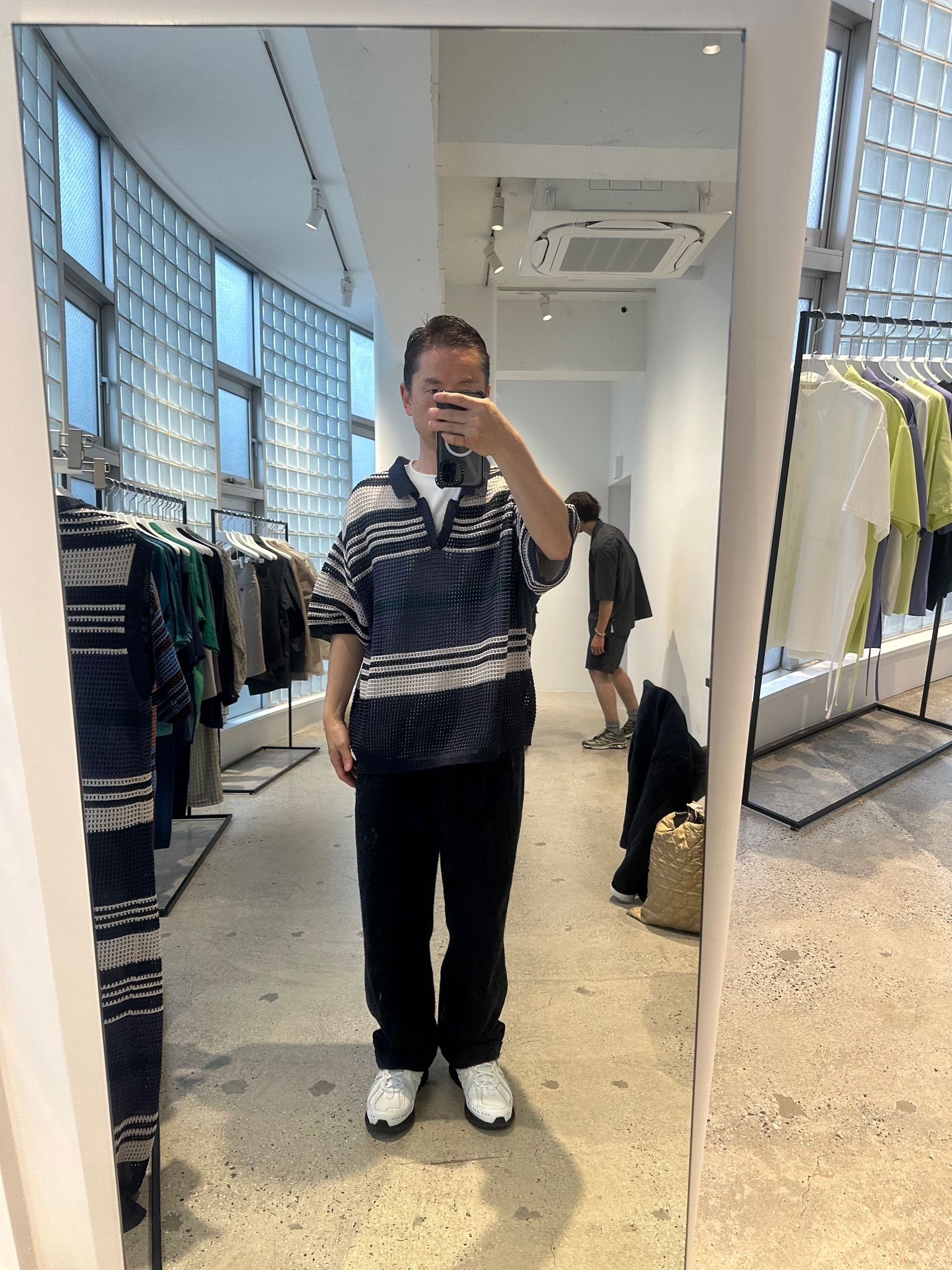 YOKE - ヨーク24SS BORDER MESH KNIT SKIPPER POLO SHIRT YOKE - ヨーク24SS BORDER MESH KNIT SKIPPER POLO SHIRT