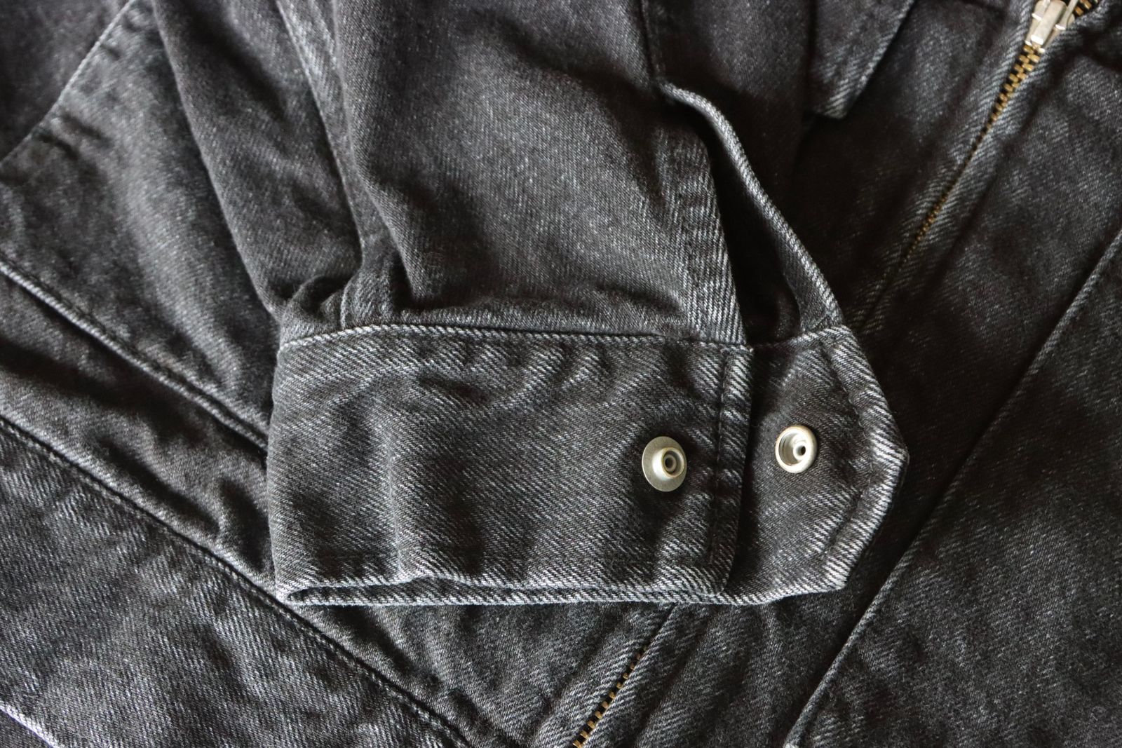 Graphpaper 25AW Women's Selvage Denim Zip Jacket(GL253-20057DB)BLACK_DARK FADE