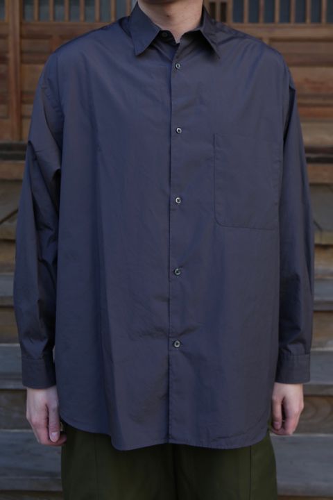 Broad L/S Oversized Regular Collar Shirt"C.GRAY"Style.2020.1.17.