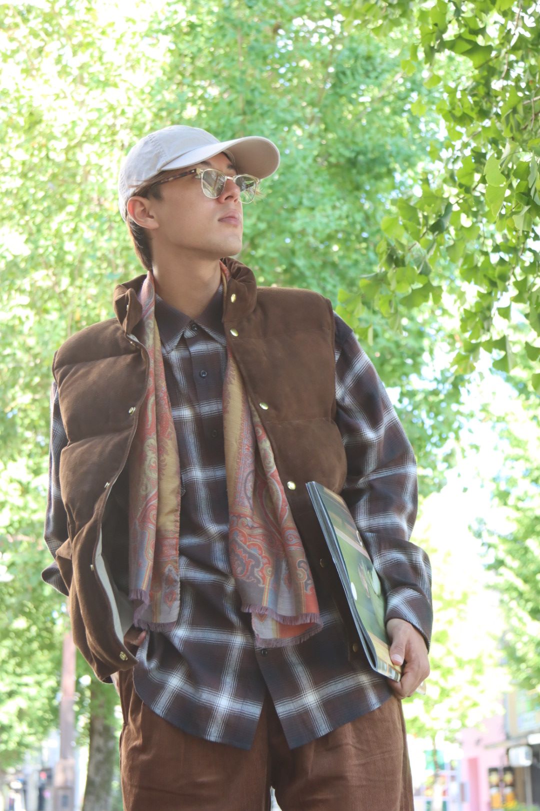 アプレッセ23AWダウンベストSuede Down Vest(23AAP-01-27H)BROWN