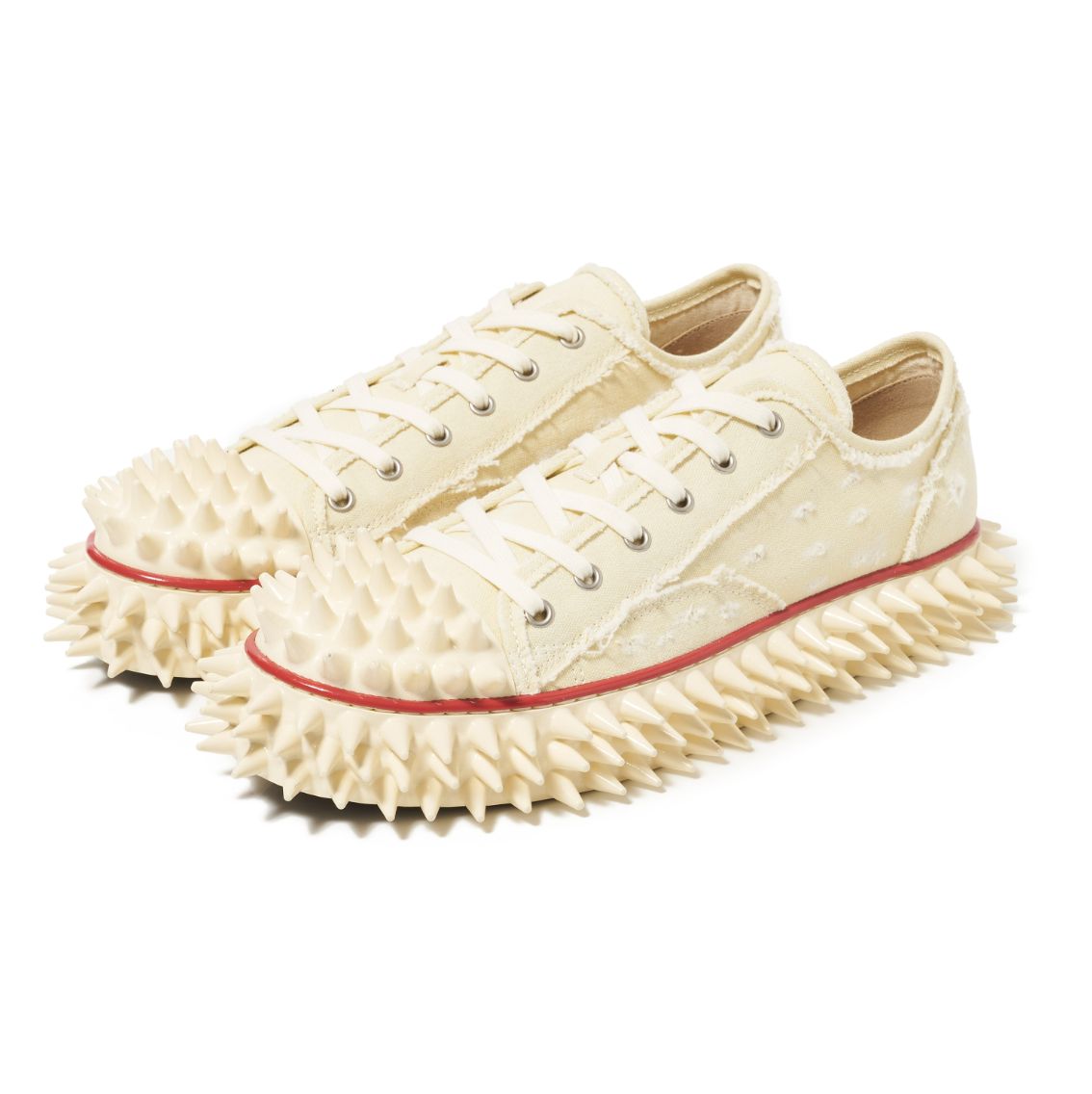doublet 25AW スニーカーSPIKY CANVAS SNEAKER (25AW75FT62)WHITE