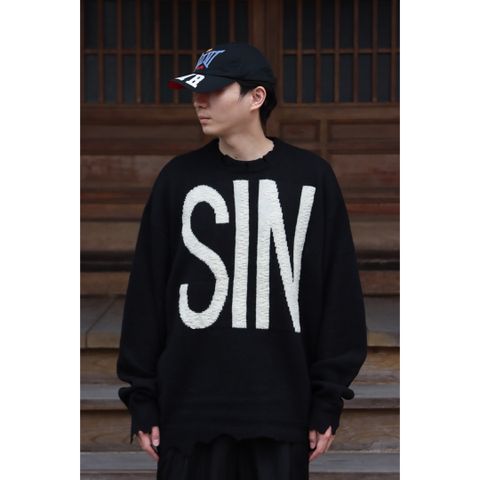 ©SAINT M×××××× WOOL SWTER SIN(SM-S21-0000-039)BLACK style