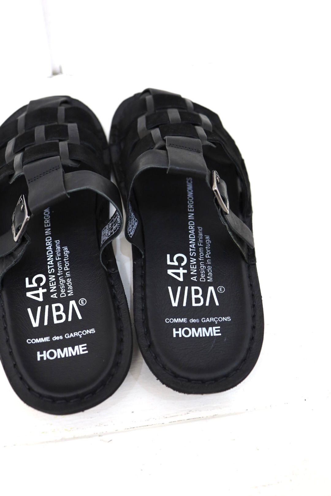 コムデギャルソンオム26SS ステアスムース×スウェードサンダル(HQ-K106-001)BLACK×BLACK☆4月3日(金)発売！