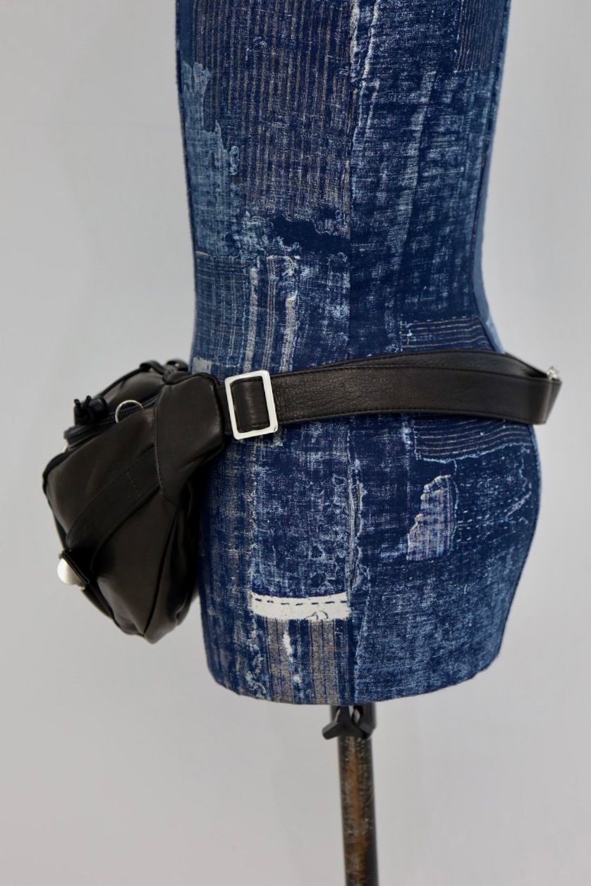 Yohji Yamamoto POUR HOMMEレザーウェストバッグ(HK-I07-775)BLACK☆新作発売！