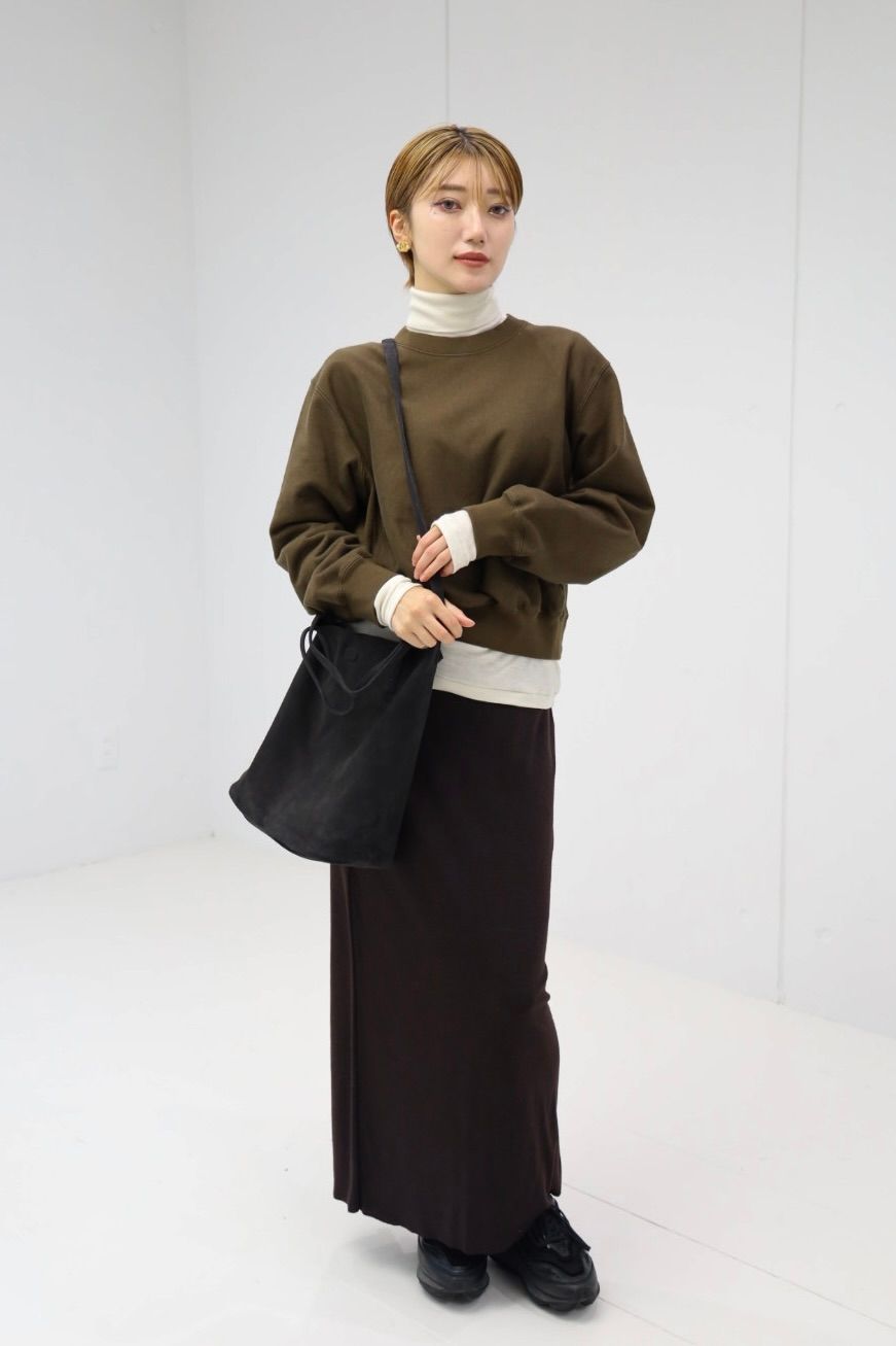 blurhms Women's 25FW Soft&Hard Sweat Crew-Neck P/O(bROOTS24F21F25)KhakiBrown☆新作発売！