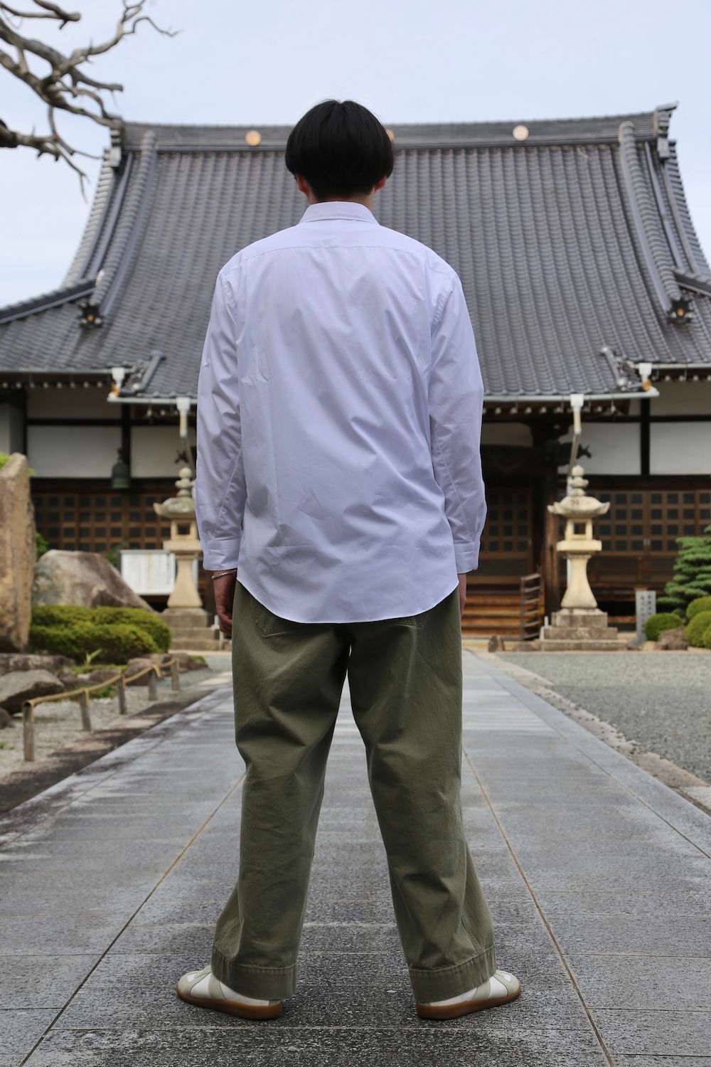 A.PRESSE Regular Collar Shirt"WHITE"style.2021.7.24.