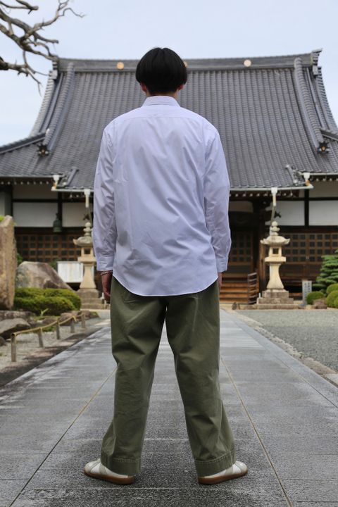 A.PRESSE Regular Collar Shirt"WHITE"style.2021.7.24.