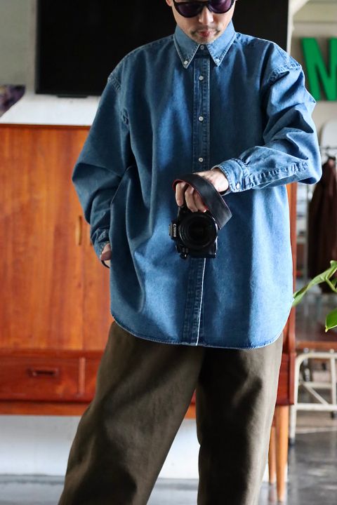 A.PRESSE BD Denim Shirt(22SAP-02-03H)INDIGO style.