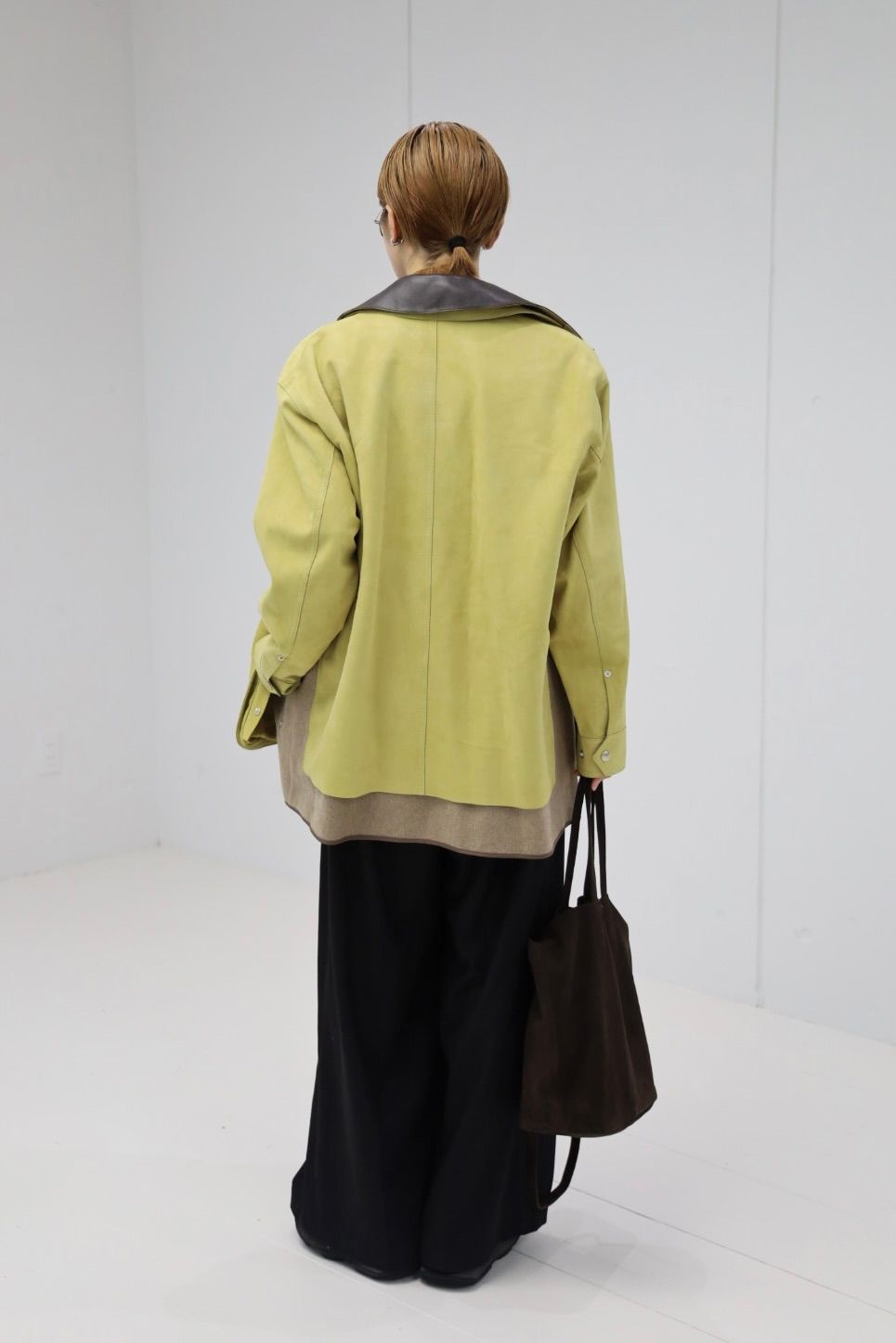 ヨーク 25FW Nuback Leather Coverall Jacket(YK25FW01019B) YELLOW BEIGE