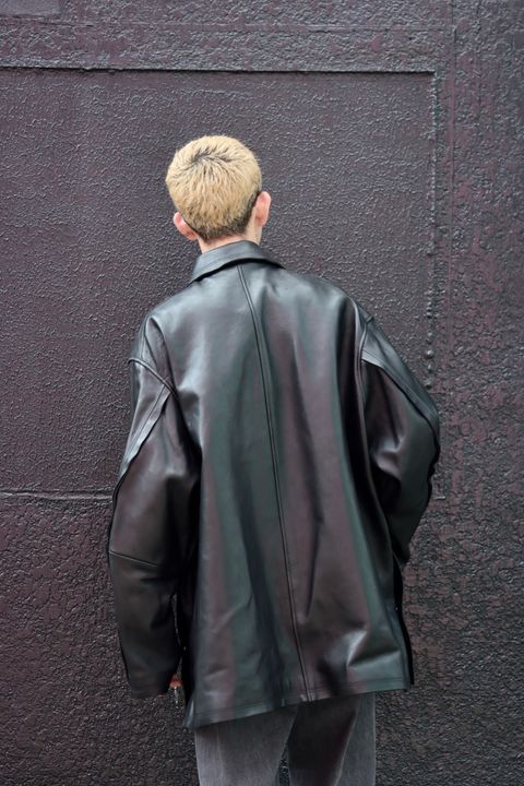 YOKE ヨーク 23AW CUT-OFF LEATHER CAR COATスタイル