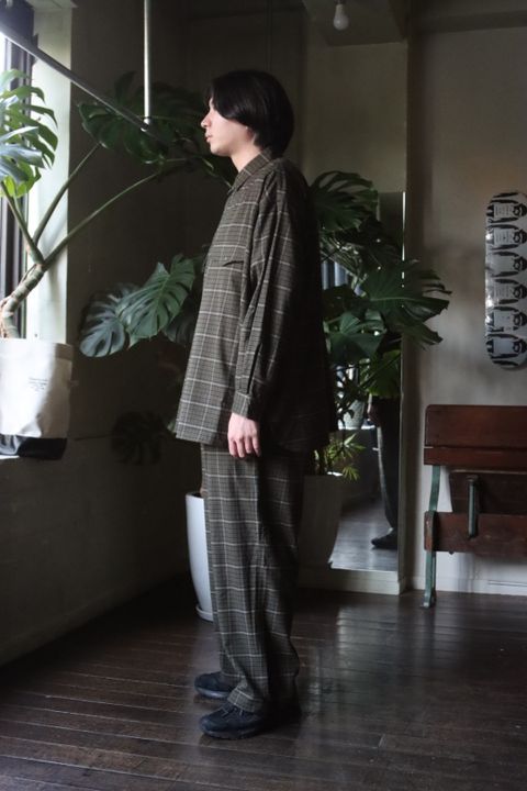 FreshService WOOLY STRETCH TAB-COLLAR SHIRT style.2022.9.10
