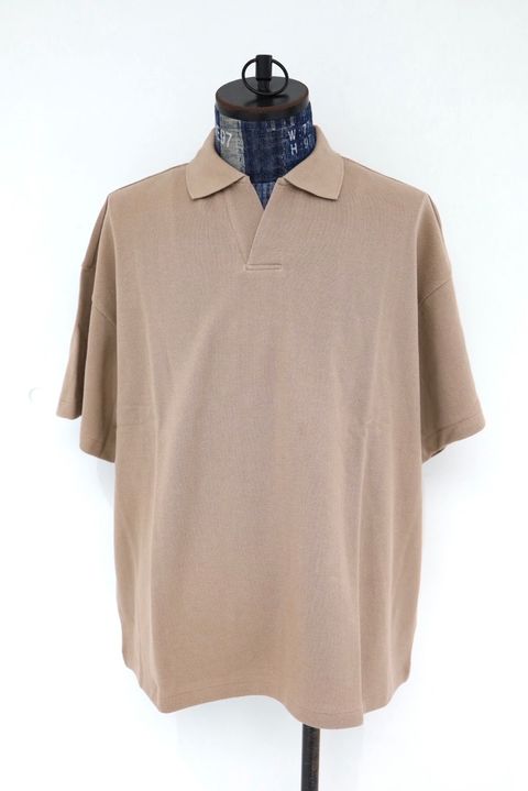 グラフペーパー 26SS Cotton Pique Jersey S/S Skipper Polo(GU261-70416)TAUPE☆4月11日(土)発売！