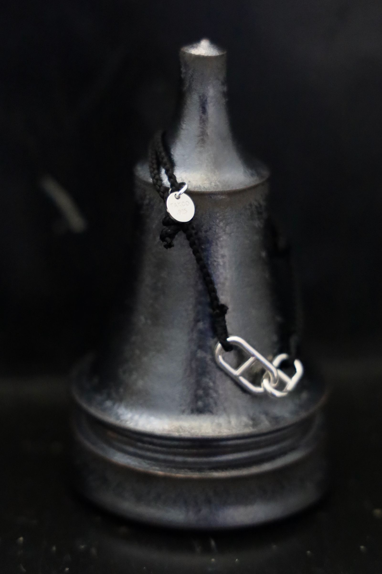 XOLO JEWELRY ショロジュエリー / Anchor Link Silk Code Bracelet-Silver- (XOCB004)BLACK☆6月17日発売！