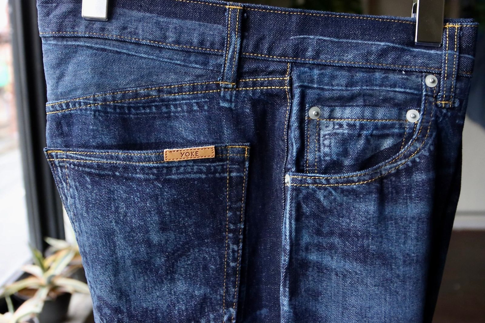 ヨーク23SSデニム LASER PROCESSED 5P STRAIGHT DENIM PANTS(YK23SS0468P-L)INDIGO